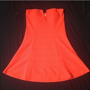 Peach strapless sundress